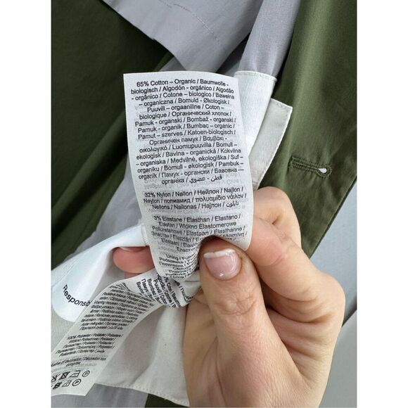 Selected Homme Mens Green Organic Cotton Blend Holdo Hybrid Blazer Jacket 44R - Picture 8 of 15